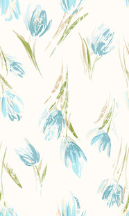 水彩风蓝花花卉图案背景