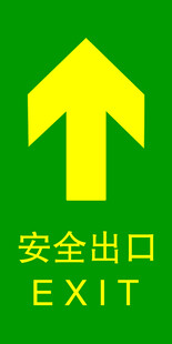 绿色安全出口指示标识
