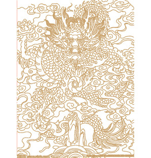 金色传统龙纹精美图案