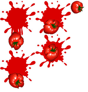 番茄飞溅图案