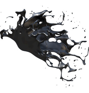黑色墨渍飞溅效果图