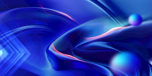 蓝色动感抽象流体背景图