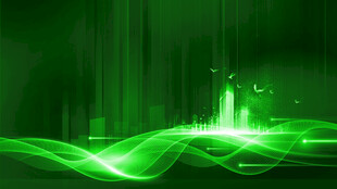 绿色动感光波背景图