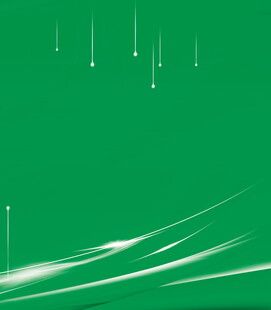 绿色背景下的雨滴与线条