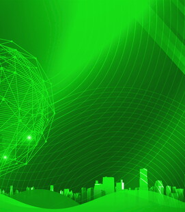 绿色科技城市背景图
