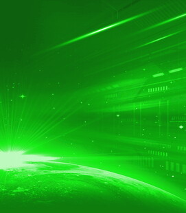绿色炫光科技背景图