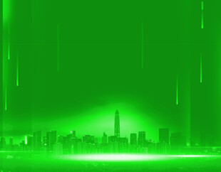 绿色科技城市夜景背景图