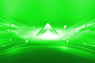 绿色动感光效科技背景图