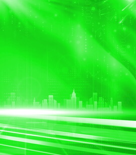 绿色动感城市线条背景