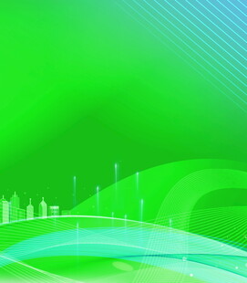 清新绿色城市风景背景图