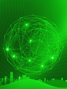 绿色科技地球网络概念图