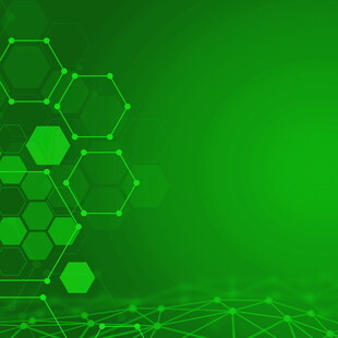 绿色科技风六边形背景图案
