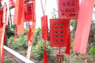 喜庆红色祈福牌挂饰