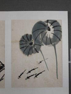 齐白石水墨荷花画作