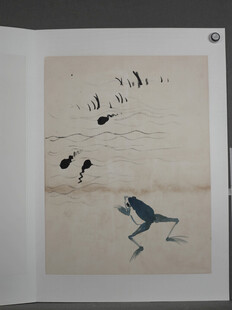 齐白石水墨奔马飞鸟图