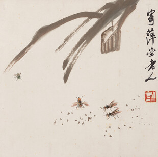 齐白石水墨蜻蜓图