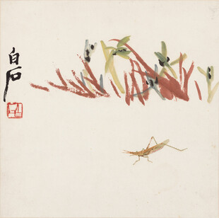 齐白石笔下的草虫小景