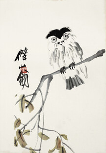 齐白石枝头双鸟图