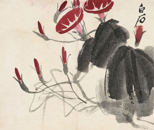 齐白石水墨荷花图