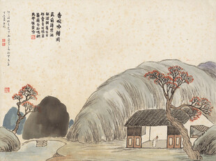 齐白石古代田园生活场景图