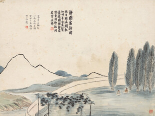 齐白石水墨山水间的马群图景