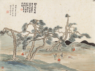 齐白石古代山水人物图景