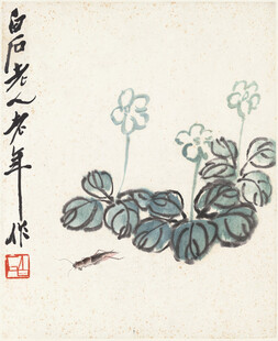 齐白石水墨花卉图