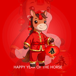 喜庆小马贺岁