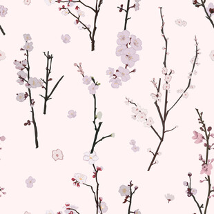 粉色樱花花卉图案背景