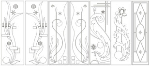 移门图案 线条背景 装饰线条