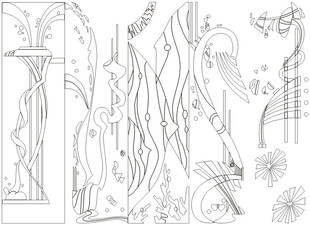 移门图案 线条背景 装饰线条