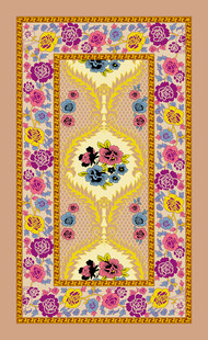 多彩花卉图案精美地毯