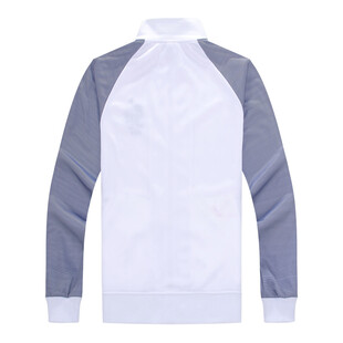 灰白拼接长袖上衣