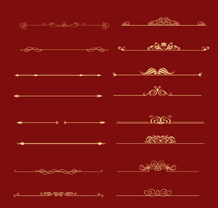 欧式花边分割线元素