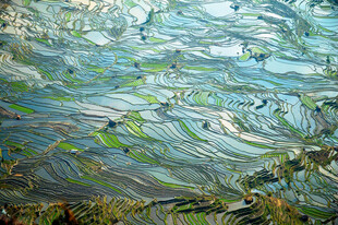 抽象水波油画纹理画面