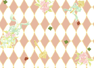 菱形格花卉图案背景