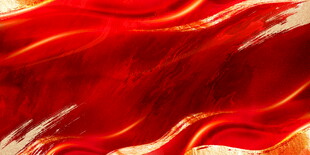 红色动感绸带飘动