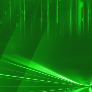 绿色科技光线抽象背景图