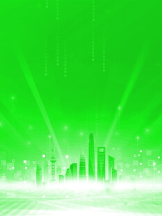 绿色科技城市梦幻场景