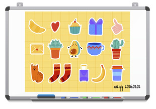 白板背景 可爱图案