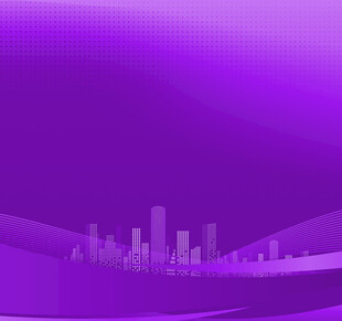 紫色梦幻城市天际线背景