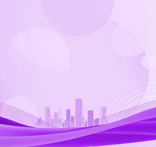 紫色城市天际线背景图