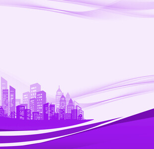 紫色动感城市天际线背景