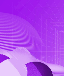 紫色抽象几何艺术场景