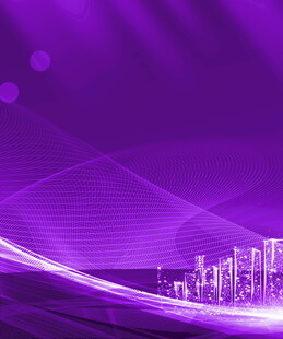 紫色科技城市背景图