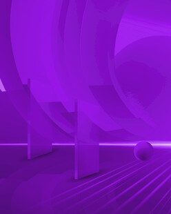 紫色科幻风3D空间场景