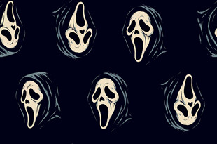 恐怖鬼脸图案设计元素