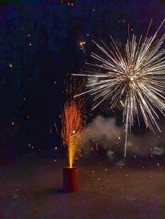 夜空中绽放的绚丽烟花