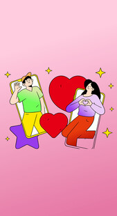 甜蜜情侣的欢乐日常瞬间