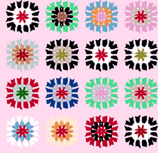 多彩几何花纹图案集合